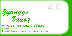 gyongyi bausz business card